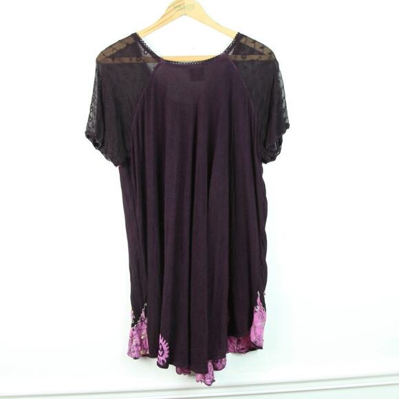 Vintage Tunic Dress Purple Fairy Beaded Festival Whimsigoth Boho Sequin Y2K - Picture 10 of 10